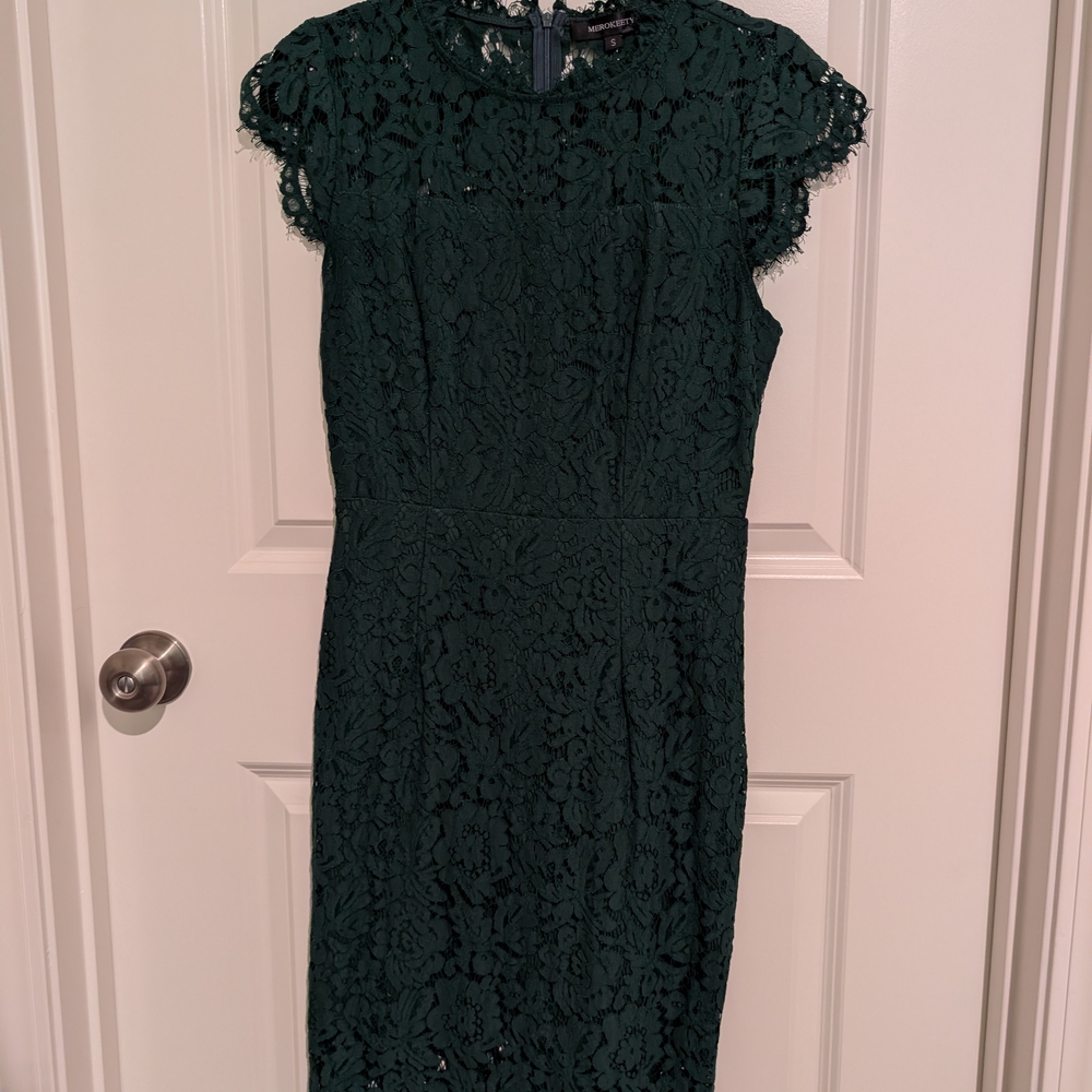 Elegant Green Lace Dress